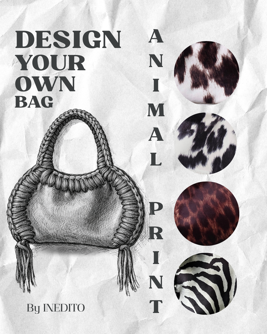 Sac personnalisé Paris (imprimés animaux)